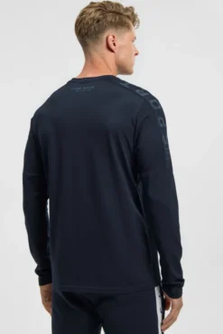 Longsleeve mit reflektierendem Schulter-Artwork blue navy | 4XL