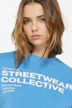 LU-NA Sweatshirt Printed electro blue