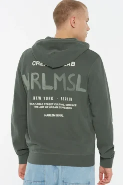 MAD-RID Hoodie Jacket Printed dark green