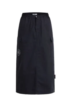 Midirock im Cargo-Stil mit Elastikbund blue navy