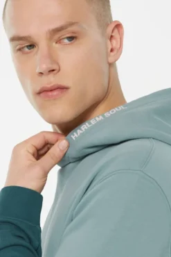 MON-TEL Hoodie Dip Dyed printed fog blue