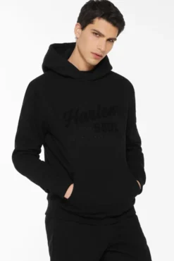 MON-TEL Hoodie mit Frottee-Logo black