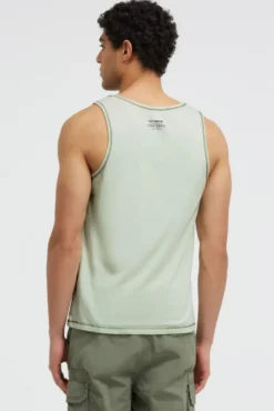 Muskelshirt mit Ausbrenner-Effekten und Print light mint