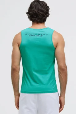 Muskelshirt mit Label Prints island green