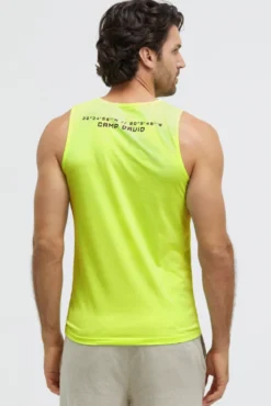 Muskelshirt mit Label Prints neon lime