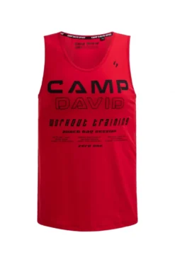 Muskelshirt mit Label Prints energy red