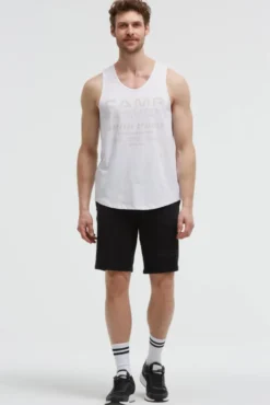 Muskelshirt mit Label Prints opticwhite