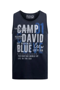Muskelshirt mit Logo Prints blue navy