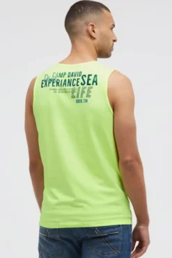 Muskelshirt mit Logo Prints neon lime