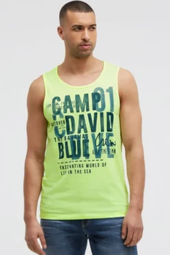 Muskelshirt mit Logo Prints neon lime