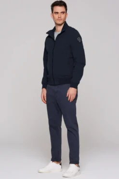 Nylon-Blouson mit Stehkragen blue navy | S