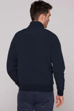 Nylon-Blouson mit Stehkragen blue navy | S