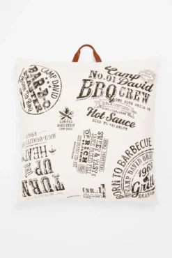 Outdoor Canvas Kissenbezug mit Print natur