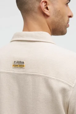 Overshirt mit Wabenstruktur und Klappentaschen kitt