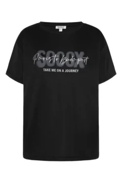 Oversized T-Shirt mit Logo Artwork black | S