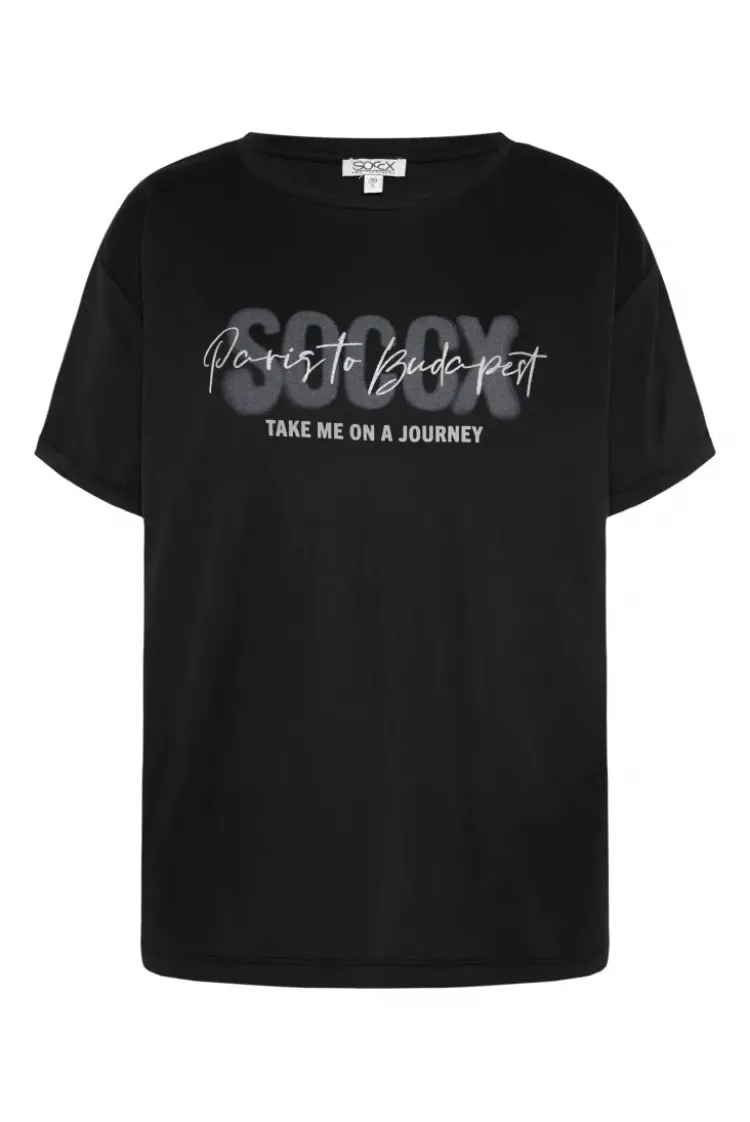 Oversized T-Shirt mit Logo Artwork black | S