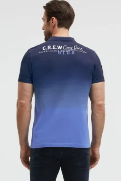 Pikee-Polo Dip Dye mit Label Prints blue navy