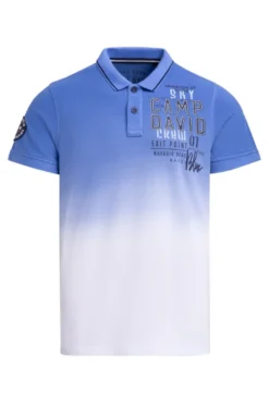 Pikee-Polo Dip Dye mit Label Prints vividblue