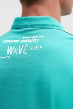Pikee-Polo Kurzarm mit Rubber Prints island green