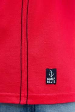 Pikee-Polo mit Logo-Stickerei summer red