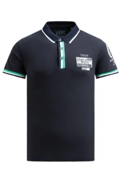 Pikee-Polo mit Prints und Patches blue navy | S