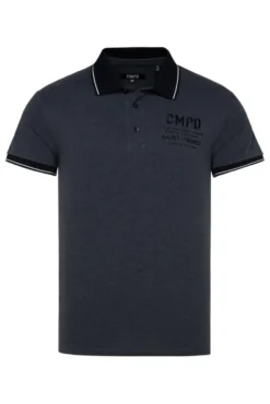 Poloshirt aus Pikee-Melange blue navy melange | S