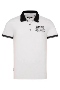 Poloshirt aus Pikee-Melange ivory melange | S
