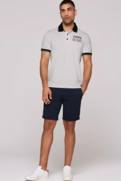 Poloshirt aus Pikee-Melange ivory melange | S