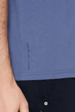 Poloshirt Kurzarm aus Pikee vintage blue