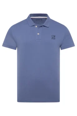 Poloshirt Kurzarm aus Pikee vintage blue
