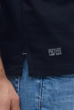 Poloshirt Kurzarm mit Logo-Applikationen blue navy