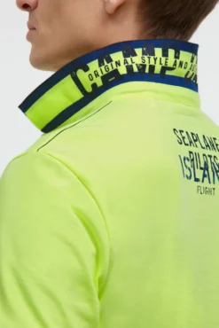 Poloshirt Kurzarm mit Logo-Applikationen neon lime