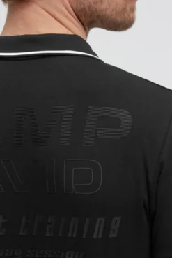 Poloshirt Kurzarm mit Rücken-Artwork black