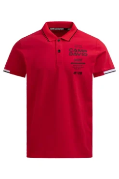 Poloshirt Kurzarm mit Rücken - Artwork energy red