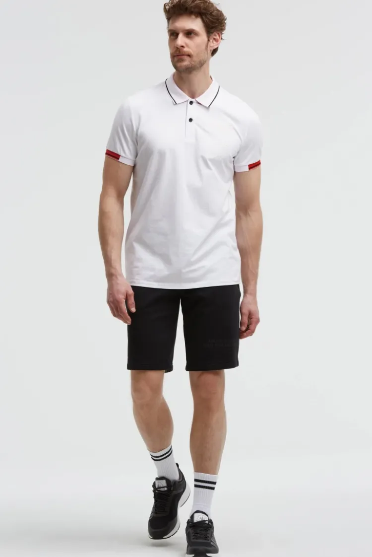 Poloshirt Kurzarm mit Rücken - Artwork opticwhite