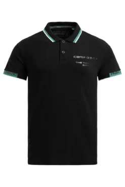 Poloshirt mit Backprint black