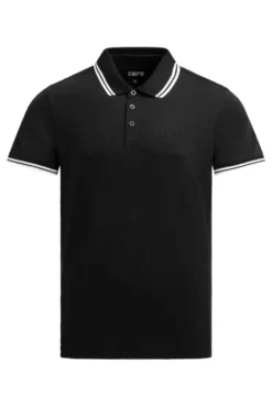 Poloshirt mit Streifen-Tippings black