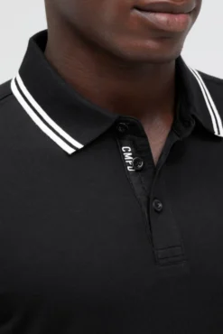 Poloshirt mit Streifen-Tippings black