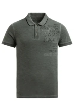 Poloshirt mit Vintage Prints dusty green