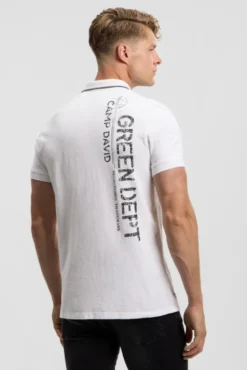 Poloshirt mit Vintage Prints offwhite