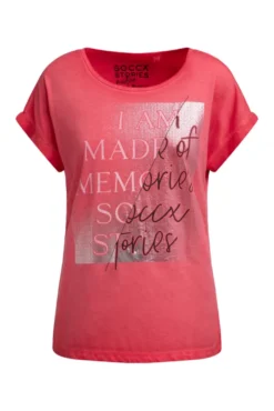 Ärmelloses Shirt mit Folienprint red orange