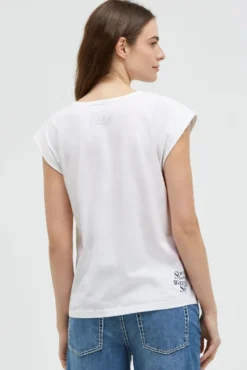 Ärmelloses Shirt mit Logo Prints opticwhite