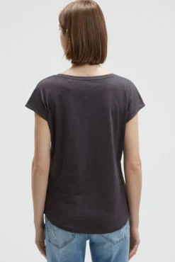 Ärmelloses Shirt mit V-Ausschnitt und Prints charcoal mist | XS