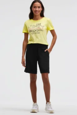 Shorts aus Leinen-Mix black