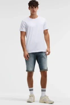 Skater Jeans RO:BI Slim Fit mid blue printed