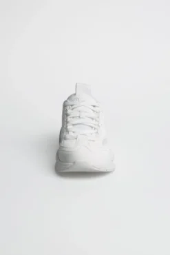 Slip On Sneaker im tonigen Materialmix white