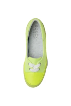 Sneaker Ballerina im Materialmix mit Glitter-Effekten summer lime