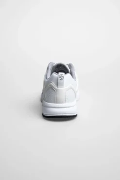 Sneaker im Jacquard-Strick mit Rubber Logo white