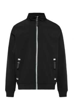 Softshell-Blouson mit tonaler Rücken-Stickerei black