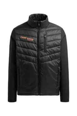 Softshelljacke im Materialmix mit Rücken-Artwork black